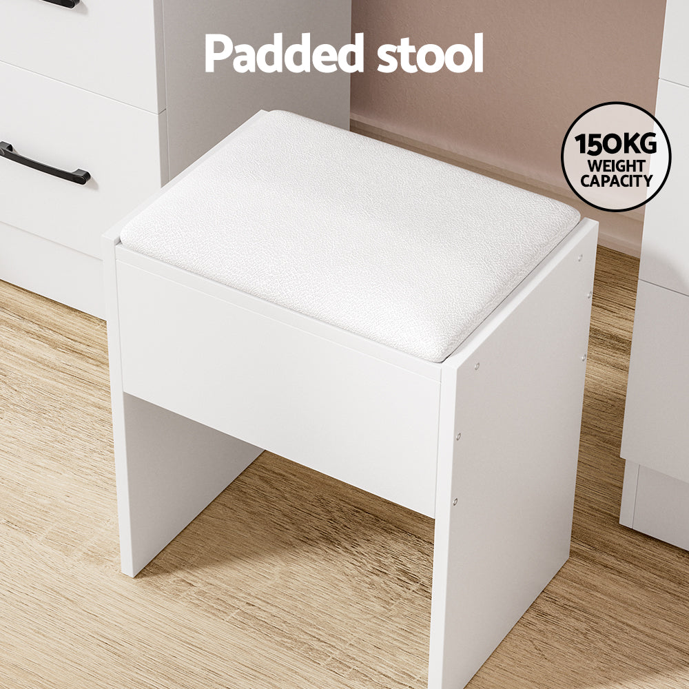 Gold Coast Hollywood LED Dressing Table Set with Mirror & Stool