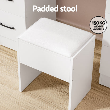 Gold Coast Hollywood LED Dressing Table Set with Mirror & Stool
