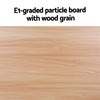 Artiss Coffee Table Oval 110CM Pine Alva
