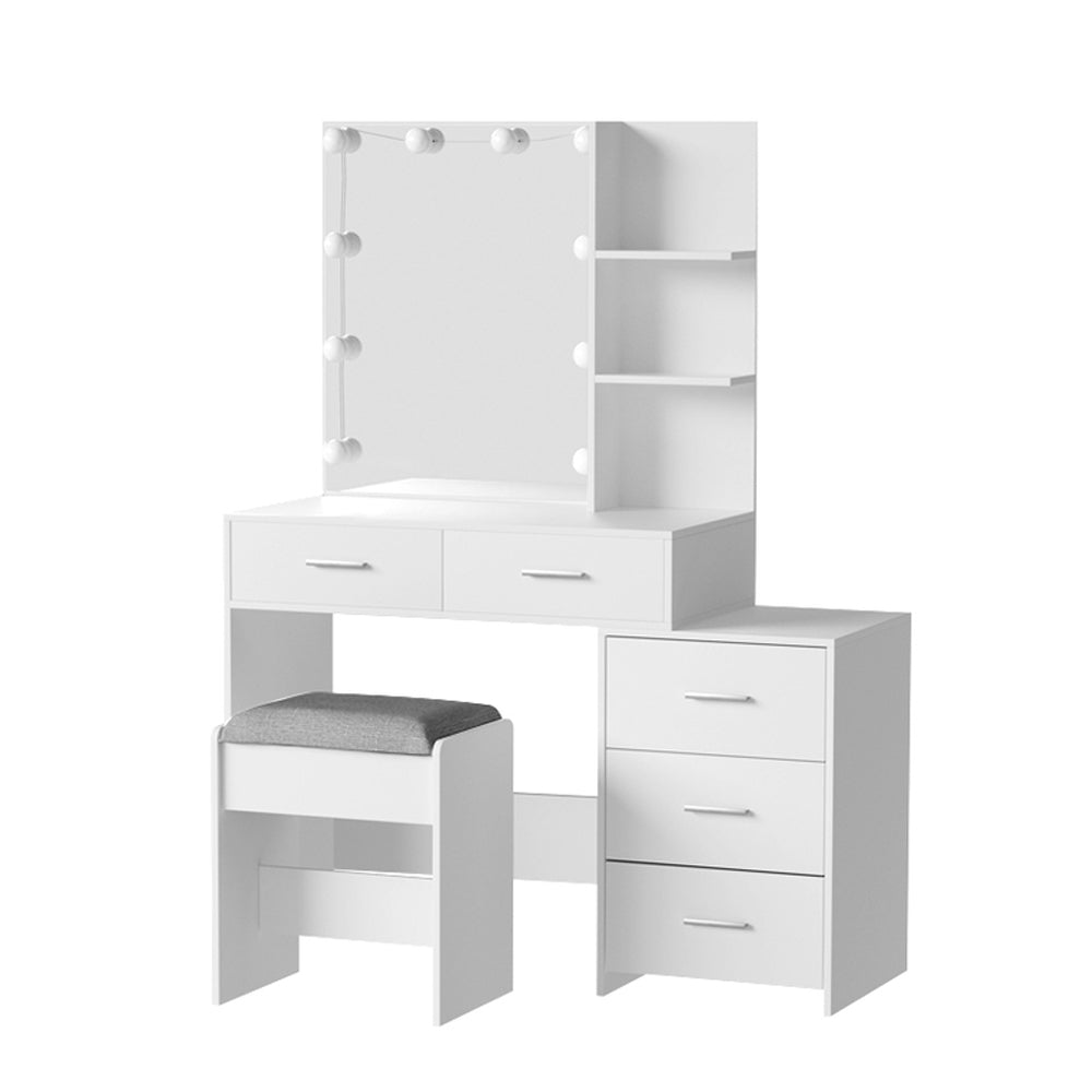 Bondi Hollywood LED Dressing Table Set with Mirror & Stool