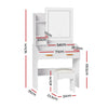 OZ LED Dressing Table Set with Mirror & Stool – White Finish