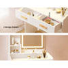 OZ LED Dressing Table Set with Mirror & Stool – White Finish
