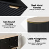 Artiss TV Unit Entertainment Unit Storage Cabinet Black Pine