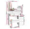 Coogee Deluxe Dressing Table Set with Mirror & Stool – White Melamine