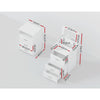 Bane 2-in-1 Bedside Dressing Table Set with Hidden Mirror & Stool – White Finish