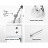 Bane 2-in-1 Bedside Dressing Table Set with Hidden Mirror & Stool – White Finish