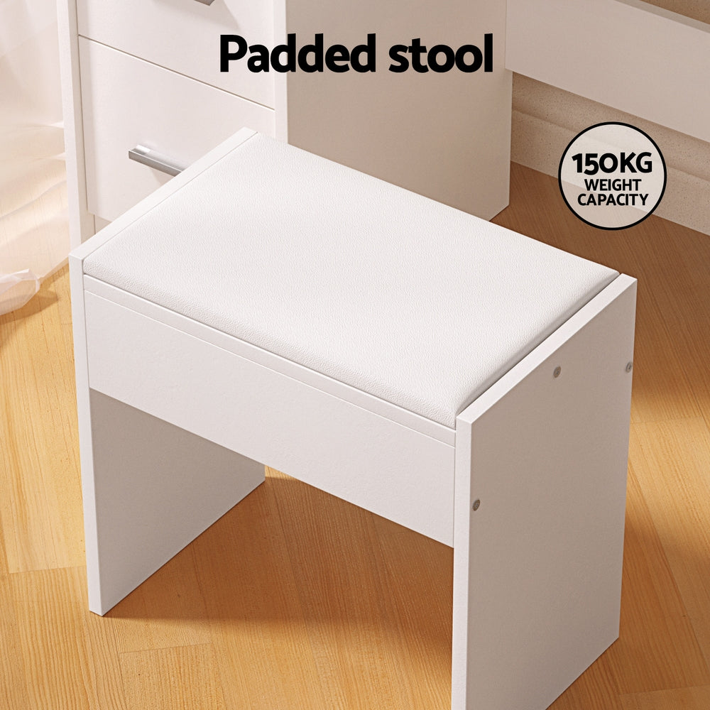 Byron Hollywood LED Dressing Table Set with Mirror & Stool
