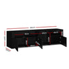 Artiss Entertainment Unit TV Cabinet LED 180cm Black Bobi