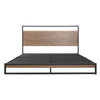 Dane King Metal & Wood Bed Frame – Black