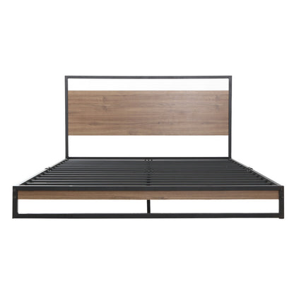 Dane King Metal & Wood Bed Frame – Black
