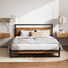 Dane King Metal & Wood Bed Frame – Black