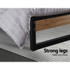 Dane King Metal & Wood Bed Frame – Black