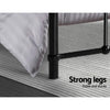 Harley King Single Metal Bed Frame – Black