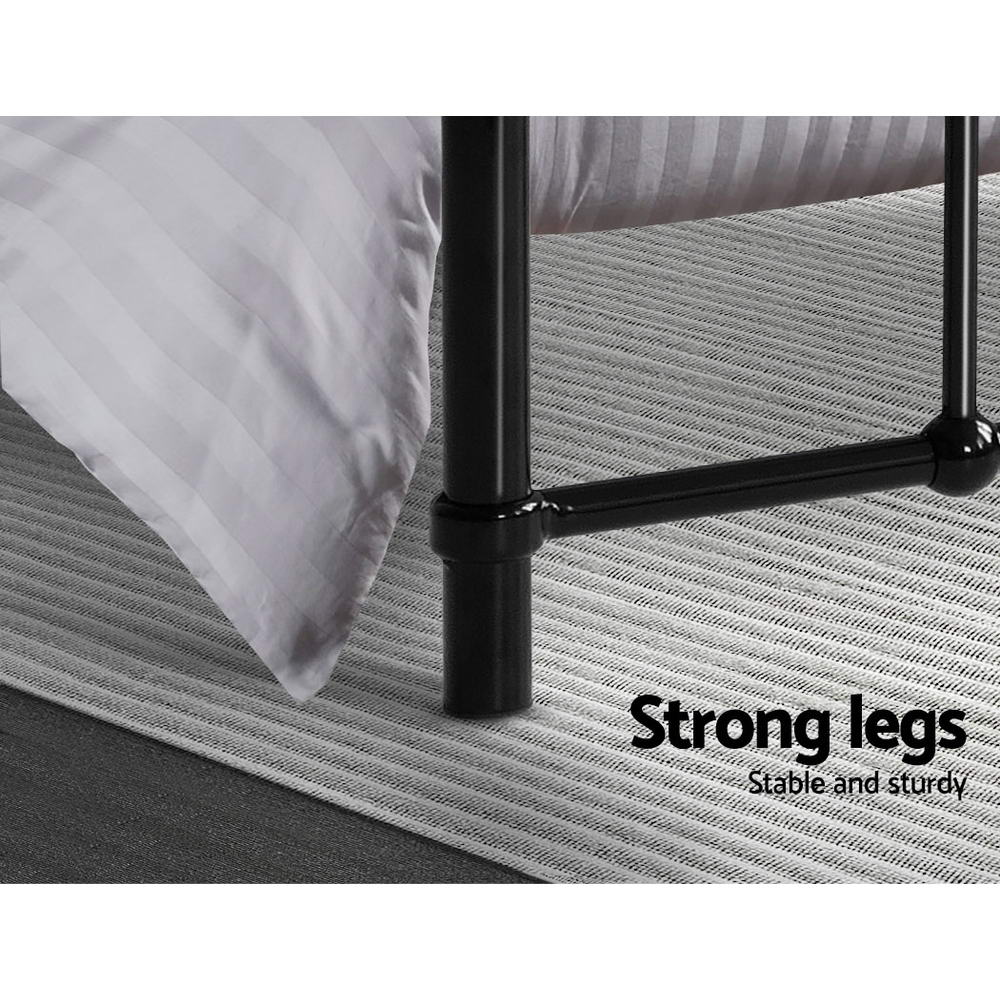 Harley King Single Metal Bed Frame – Black