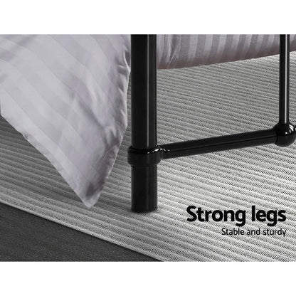 Harley King Single Metal Bed Frame – Black