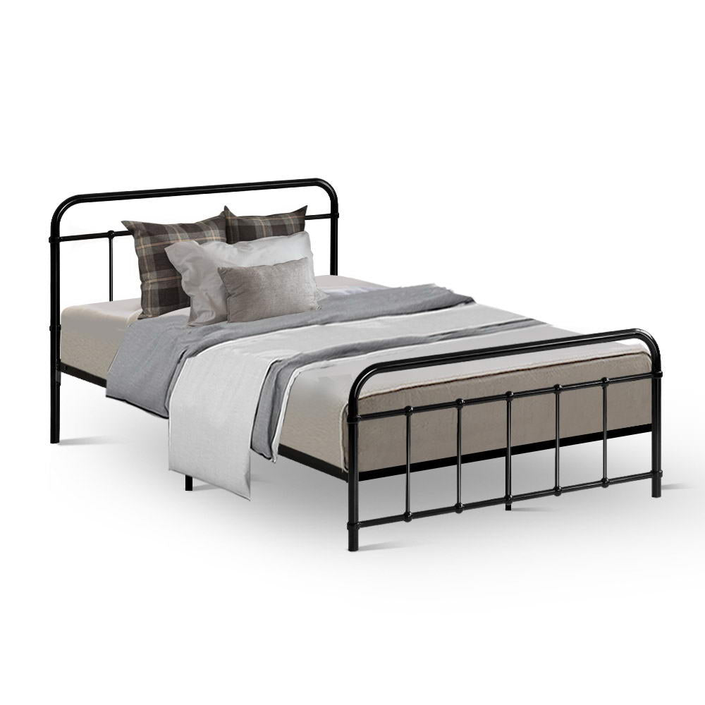 Harley King Single Metal Bed Frame – Black