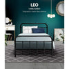 Leo Single Metal Bed Frame – Black