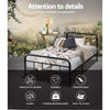 Leo Single Metal Bed Frame – Black