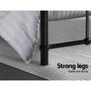 Leo Single Metal Bed Frame – Black