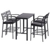5PC Outdoor Bar Set - Black