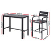 5PC Outdoor Bar Set - Black