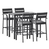 5PC Outdoor Bar Set - Black