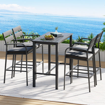 5PC Outdoor Bar Set - Black
