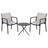 Gardeon 3PC Outdoor Bistro Set Table and Chairs Steel Dining Chair Patio Furniture Textilene