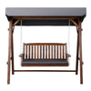 Gardeon Wooden Swing Chair Garden Bench Canopy 3 Seater Outdoor Furniture