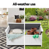 Gardeon Outdoor Storage Bench Box Wooden Garden Toy Tool Patio Furniture White