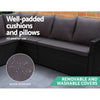 9-Seater Wicker Outdoor Sofa Dining Set - Black