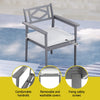 6-Seater Acacia Wood Outdoor Dining Set - Grey