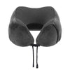 Wanderlite Travel Pillow for Airplanes Memory Foam Neck Pillows for Traveling, Soft & Washable Cover with Storage Bag, Portable Plane Accessories for Airplanes Offices Cars, Grey