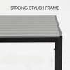 Fortia Outdoor Dining Table 150x90x72cm – Black/Light Grey Polywood & Steel Frame