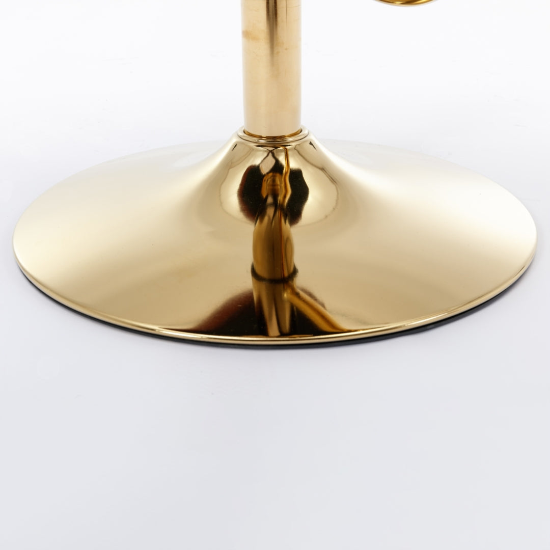 Jalan Adjustable Swivel Bar Stools – Black PU Leather, 64-84cm