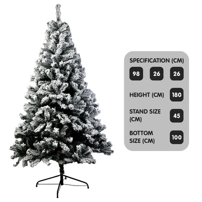 1.8M Snow-Tipped Artificial Christmas Tree - 850 Tips