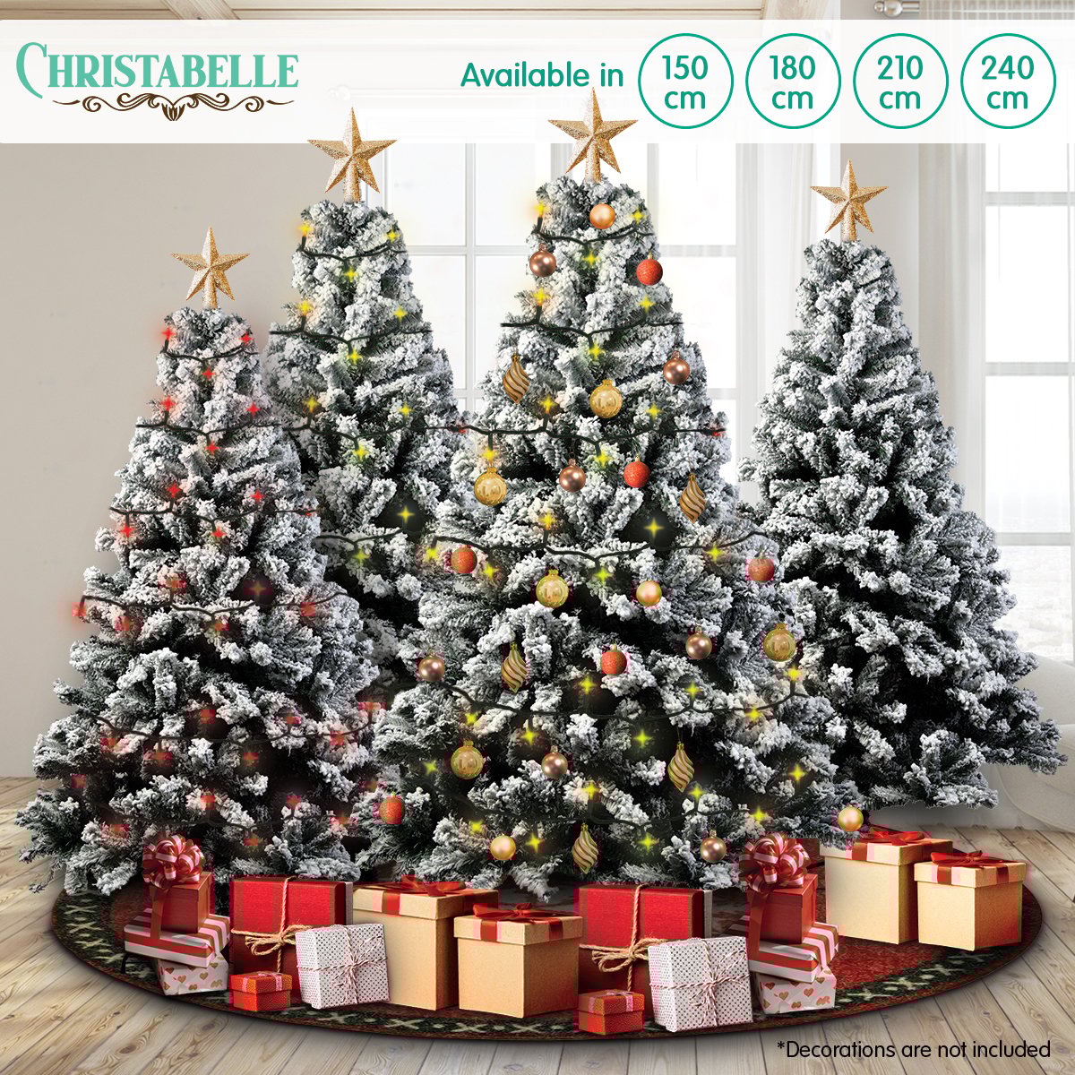 2.4M Snow-Tipped Artificial Christmas Tree - 1500 Tips