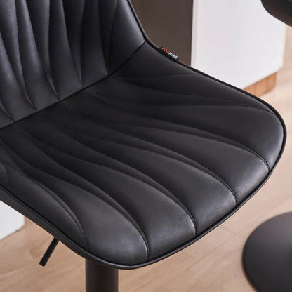 Celeste Diamond Bar Stools – Black & Gold, Set of 2