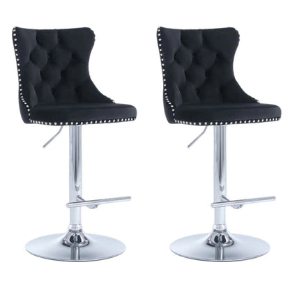 Townhall Velvet Adjustable Bar Stools – Set of 2