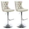 Champ Velvet Adjustable Bar Stools – Set of 2