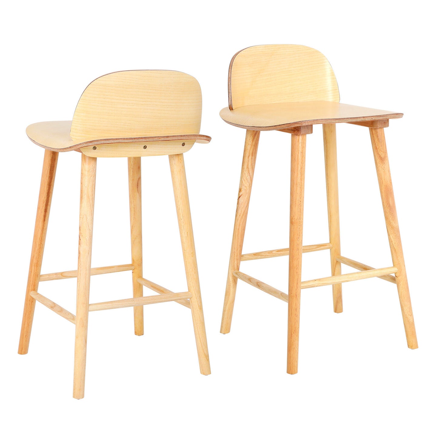 La Bella Elise Ash Wood Bar Stools – Set of 2, 65cm