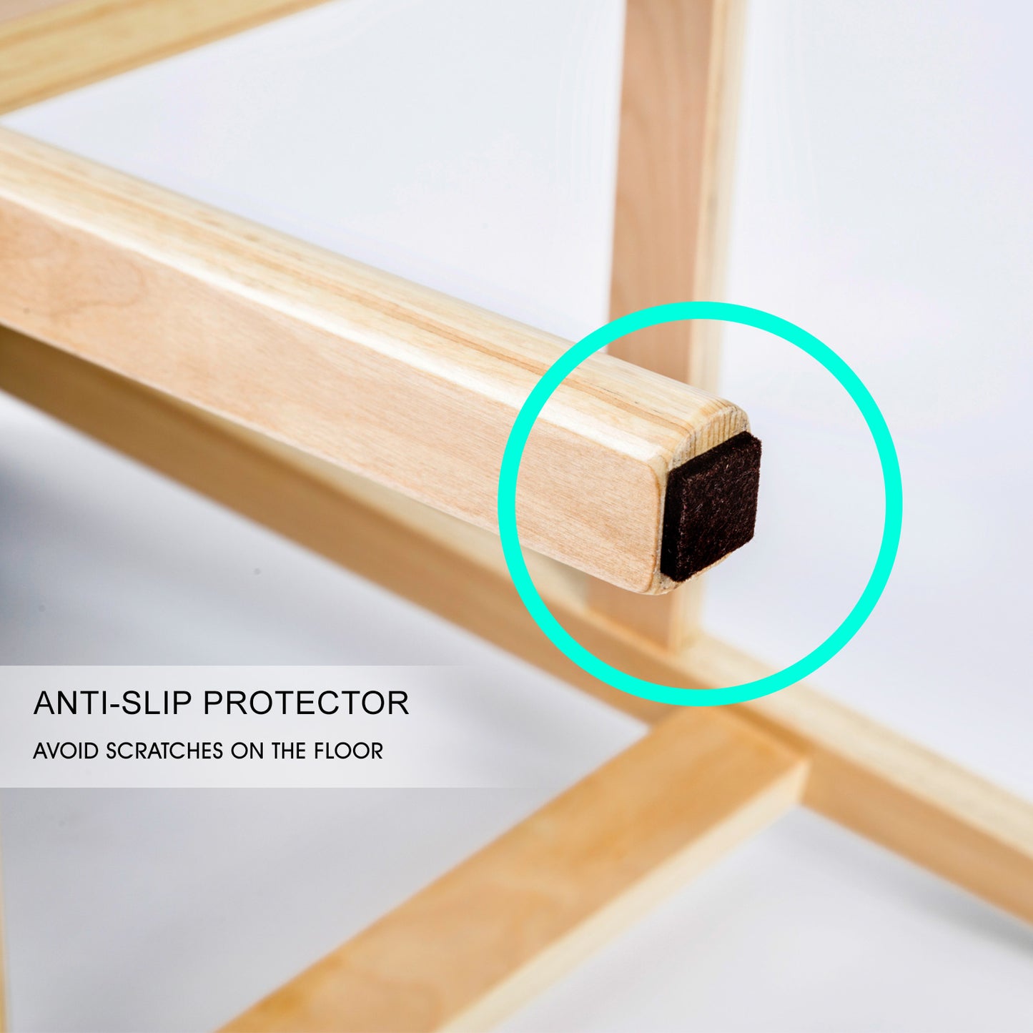 Harbour 2-Piece Wooden Bar Stools – White PU Leather, 74cm