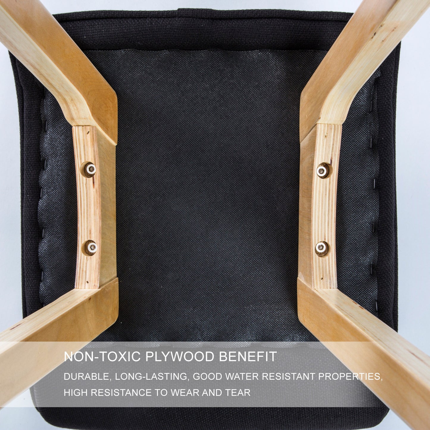 Harbour 2-Piece Wooden Bar Stools – White PU Leather, 74cm