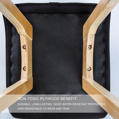 Harbour 2-Piece Wooden Bar Stools – White PU Leather, 74cm