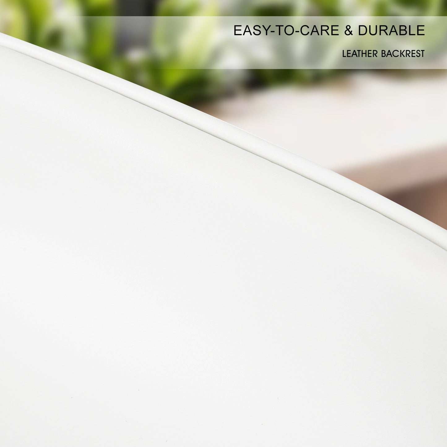 Harbour 2-Piece Wooden Bar Stools – White PU Leather, 74cm