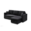 Multifunctional Sofa Bed Fabric Upholstery Chaise Section Comfy Cushions Armrests