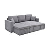 Multifunctional Sofa Bed Fabric Upholstery Chaise Section Comfy Cushions Armrests