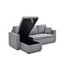 Multifunctional Sofa Bed Fabric Upholstery Chaise Section Comfy Cushions Armrests
