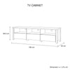 TV Cabinet 3 Storage Drawers with Shelf Natural Wood like MDF Entertainment Unit in Oak Colour