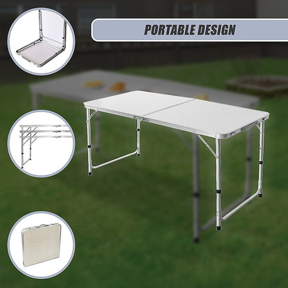 <p><strong>120 x 60cm Aluminium Folding Table with Adjustable Heights</strong></p>